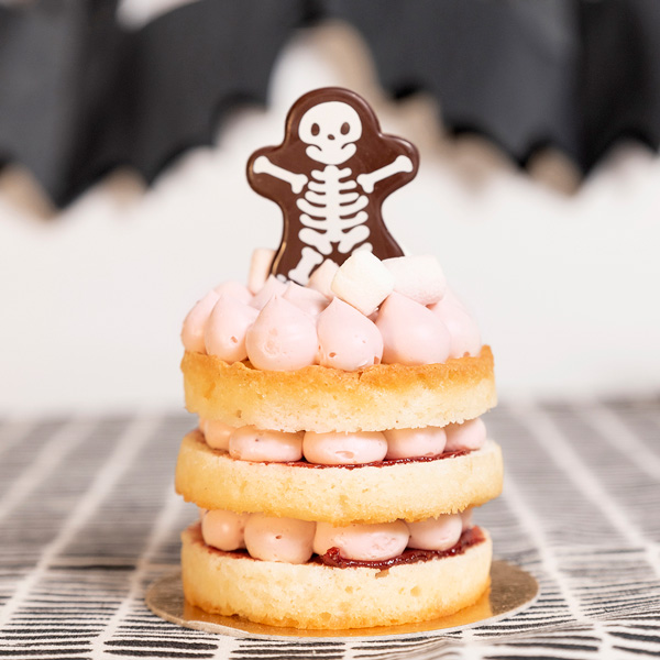 Pasteles favoritos de Halloween con esqueletos