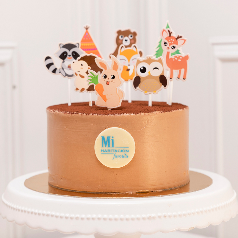 tarta animales del bosque sin gluten