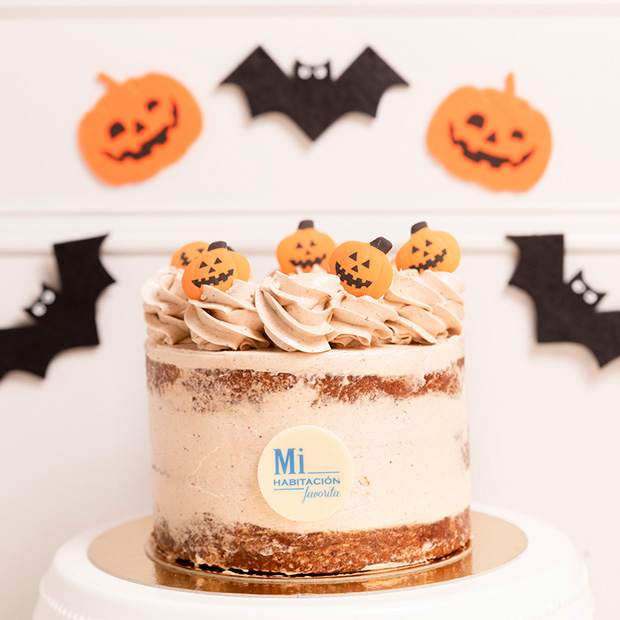 tarta calabaza de halloween