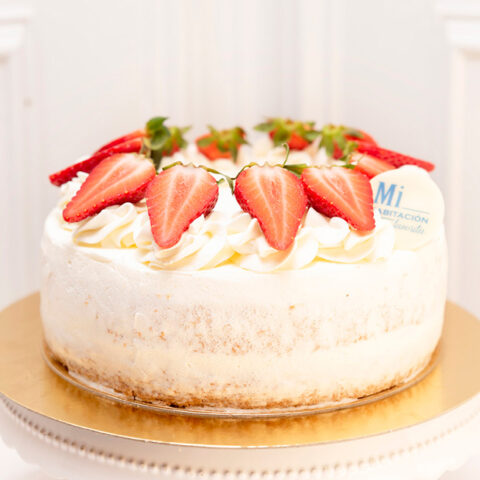 tarta de fresas con nata sin gluten
