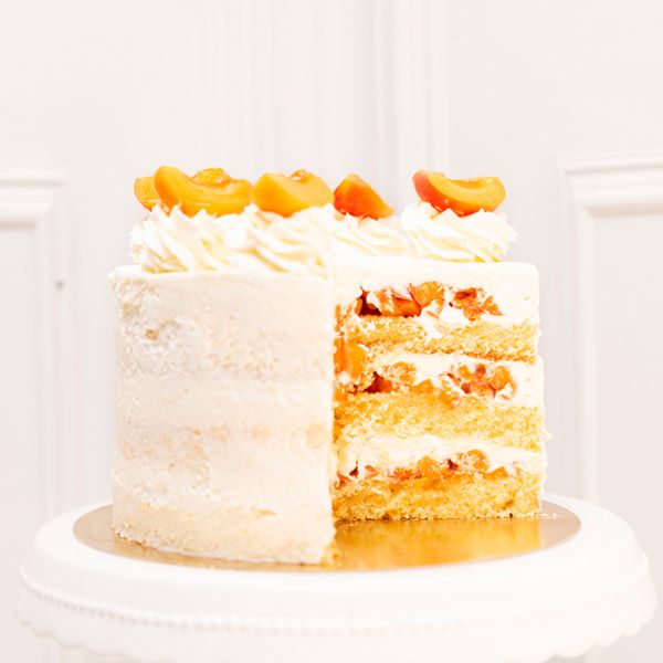 tarta de albaricoque con nata sin gluten