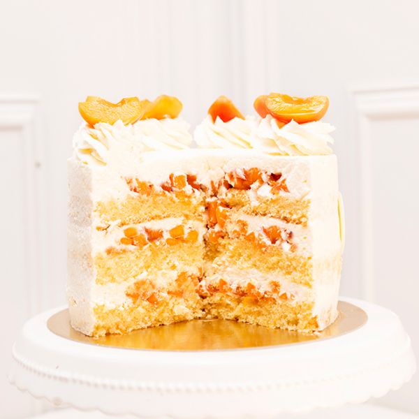 tarta de albaricoque con nata sin gluten