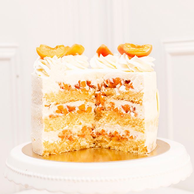 tarta de albaricoque con nata sin gluten